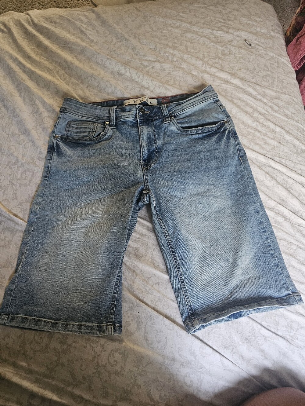 Men's Light Blue Denim Shorts - Classic Casual Jeans